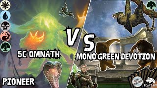 5 Color Omnath VS Mono Green Devotion MTG Pioneer [upl. by Sixel]