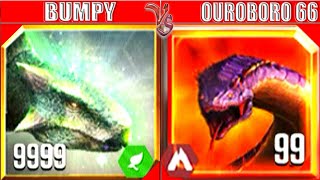 BUMPY 99 VS OUROBOROS 66 JURASSIC WORLD [upl. by Urba922]