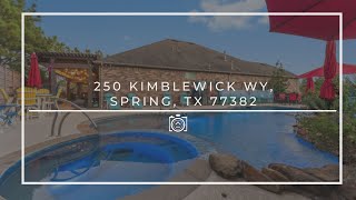 250 Kimblewick Wy Spring TX 77382 [upl. by Annaili150]