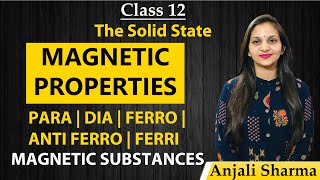 Magnetic properties of solids class 12 chemistryDiaParamagneticFerroAnti ferroferriNEETJEE [upl. by Prady628]