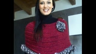 MAGLIA TUTORIAL COME FARE UN PONCHO AI FERRI SEMPLICE E VELOCE 4 di 4 [upl. by Annoyek]