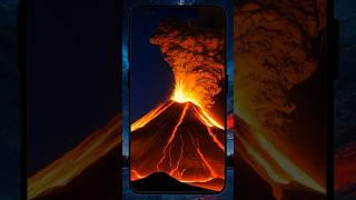 Volcanic Eruption with Flowing Lava shortvideo [upl. by Riancho696]