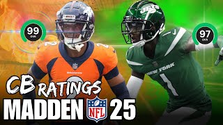 Giving NFL Corner Backs MADDEN 25 Ratings [upl. by Lledra599]