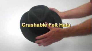 Crushable Felt Hats  Village Hat Shop [upl. by Selin840]