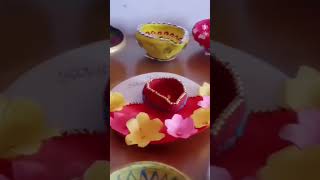 Beautiful diya decoration for Diwali 🎇🪔 [upl. by Trilby]