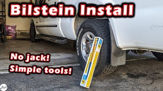 Replace Shocks without Lifting Truck  Bilstein 4600 Ford F350 Super Duty Install [upl. by Falconer985]