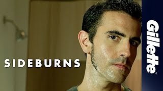 How to Shave Sideburns Sideburns Tutorial  Gillette STYLER [upl. by Enyamrahs]