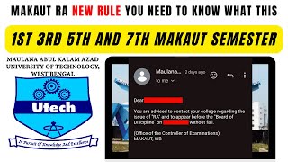 MAKAUT RA NEW RULE YOU NEED TO KNOW WHAT THIS 🔴 MAKAUT  ANY SEM  ANY Year  ANY BRANCH makaut [upl. by Nilkoorb]