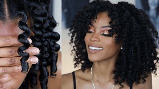 FLEXI ROD TUTORIAL ON DRYSTRETCHED NATURAL HAIR  Slim Reshae [upl. by Sacrod]