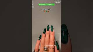 Navratri Day 7 Green Marble Art Nails 🍏🍃 Festive Kalaratri Nailsquottrendingshorts nails nailart [upl. by Ihtac]