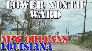 Lower 9th Ward  New Orleans  Louisiana  4K Neighborhood Drive [upl. by Akcirre]