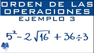 Operaciones combinadas  suma resta multiplicación división potenciación radicación  Ejemplo 3 [upl. by Bast]