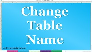 How to Change Table Name in MS Excel Office 2016 [upl. by Laird]