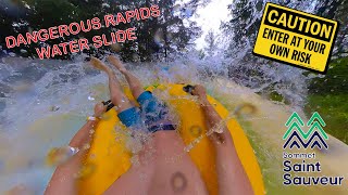 The Grandes Cascades River  Expert Slide POV Sommet Saint Sauveur [upl. by Llednol]