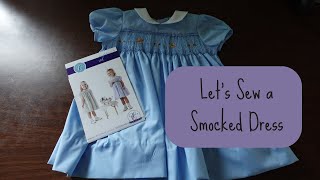 Making A Smocked Dress  Childrens Corner Lee Dress Sew Along  Spring Sewing  Easter Sewing [upl. by Kcirtap263]