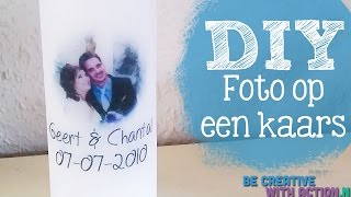 DIY Foto Op Een Kaars Maken Met Een Servet BCWA [upl. by Keely]