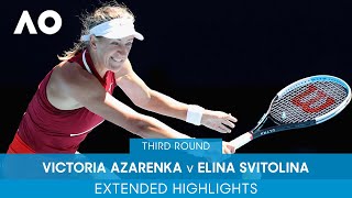 Victoria Azarenka v Elina Svitolina Extended Highlights 3R  Australian Open 2022 [upl. by Drofhsa835]