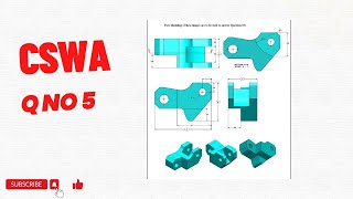 SolidWorks CSWA Sample Exam Exercise 5 [upl. by Nagaek]