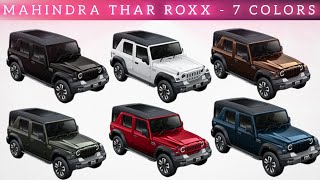 Mahindra Thar Roxx 5Door Thar All Colours  White Black Red Grey Brown 🔥🔥🔥 [upl. by Forrer10]