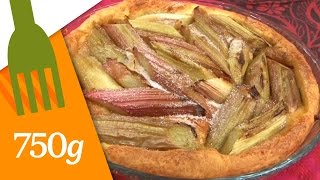 Recette de Tarte à la rhubarbe  750g [upl. by Annawahs891]