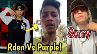 Purple Says Sorry 🙏 Rden Vs Purple Matter amp Other Few Rappers Update [upl. by Hanzelin762]