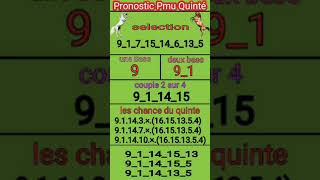 PRONOSTIC PMU QUINTE 2 BASE R1C4 Dimanche 24 mars 2024 [upl. by Lathrope]