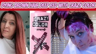 How to Dye Brown Hair Red  No bleach  Crazy Color Bordeaux [upl. by Dyane280]