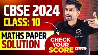 🔺CBSE class 10 2024 math paper solution  2024 class 10 all set Math answer key  paper solution [upl. by Eniotna]