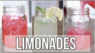 3 RECETTES DE LIMONADES RAFRAICHISSANTES [upl. by Ailegna]