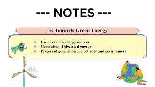 5Towards Green Energy 10th science 2 Notes  Maharashtra State Board Science Std 10th [upl. by Farwell]