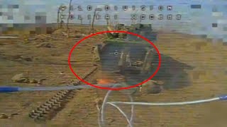 Ammunition In BMP2M Explode After FPV Drone Strike Through Open Doors [upl. by Ahsym188]