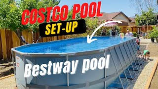 Bestway Pool Step by Step Setup  Costco Pool 22x12 Platinum Power Steel Series [upl. by Nospmoht943]