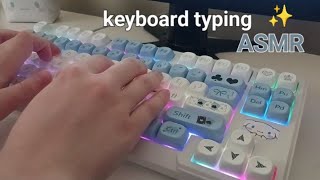 4 minutes of creamy keyboard sounds  typing asmr  marble white switches 🤍 [upl. by Viquelia]