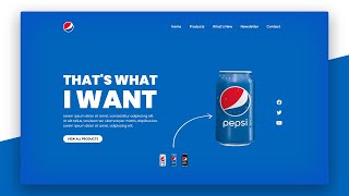 Pepsi Elementor Landing Page Website Design  WordPress Elementor Pro Tutorial 2022  Flex Container [upl. by Nonrev]