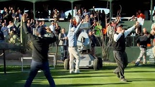 Robot makes holeinone on No 16 at TPC Scottsdale [upl. by Eirased]