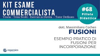 Esame Commercialista  Fusioni per Incorporazione esempio pratico [upl. by Hako]