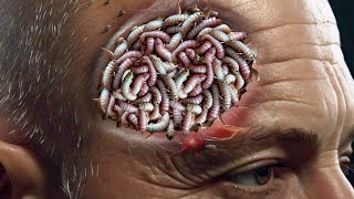 ASMR Animation  ASMR Removal All Creepy Larva Insect On Forehead  ASMR Treatment Animation [upl. by Jonette578]