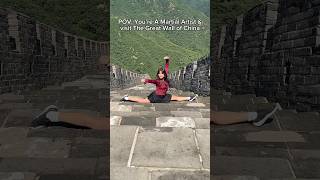 POV You’re A Martial Artist amp Visit The GREAT WALL OF CHINA… It was so HOT greatwallofchina wushu [upl. by Adnalue]