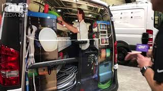 CEDIA 2017 MercedesBenz Displays Metris Cargo Van [upl. by Adnalro546]