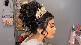 Peinado para Quinceañera ✨  Tutorial de Peinado Pasó a Paso  Rosita Rodriguez [upl. by Banna]