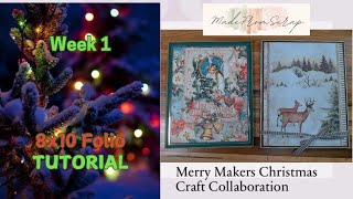 merrymakerscraftycollab 8x10 Folio TUTORIAL  Week 1 BONUS [upl. by Nakhsa]