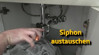 Ablauf und Siphon am Waschbecken tauschen [upl. by Eihctir]