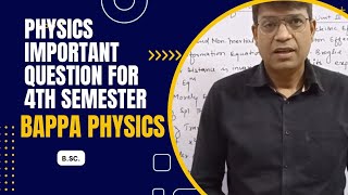 Physics Important Question for BSc 4th Semester  Modern physics and Basic Electronics [upl. by Guttery]