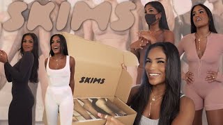 SKIMS ♡ FIRST IMPRESSIONS  TRY ON HAUL is it worth the hype and price [upl. by Zipnick]