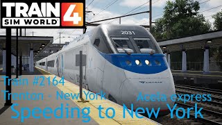 Speeding to New York  Amtrak Acela express  Northeast Corridor  Train Sim World 4 [upl. by Gurango122]