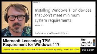 Microsoft Lessening TPM Requirement for Windows 11 [upl. by Asum]