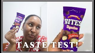 DEVONS NEW CHOCOLATE DIGESTIVE BITES TASE TEST  TRINIDAD YOUTUBER [upl. by Buford]