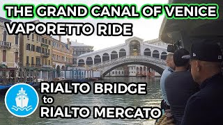 Venice Vaporetto Waterbus Bridge Rialto to Rialto Mercato [upl. by Gnouv]