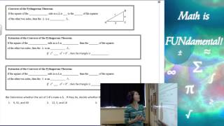 81 Geometry  Pythagorean Theorem and its Converse [upl. by Laurel116]