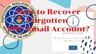 How To Recover Forgotten PRC Email Account [upl. by Lirva]